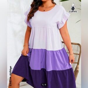 NEW dress, purple ombré, size 20/4XL